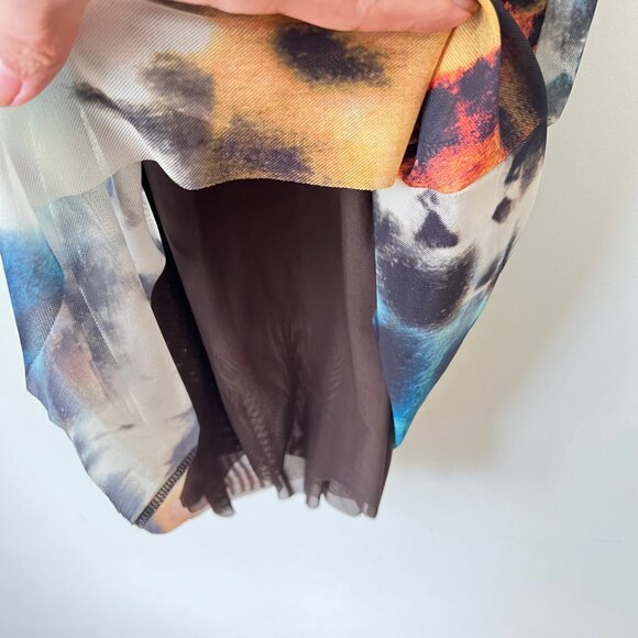 Zara Tulle Tie Dye Strapless Form Fitting Midi Maxi Dress Bloggers Fave, Size S - Picture 15 of 16